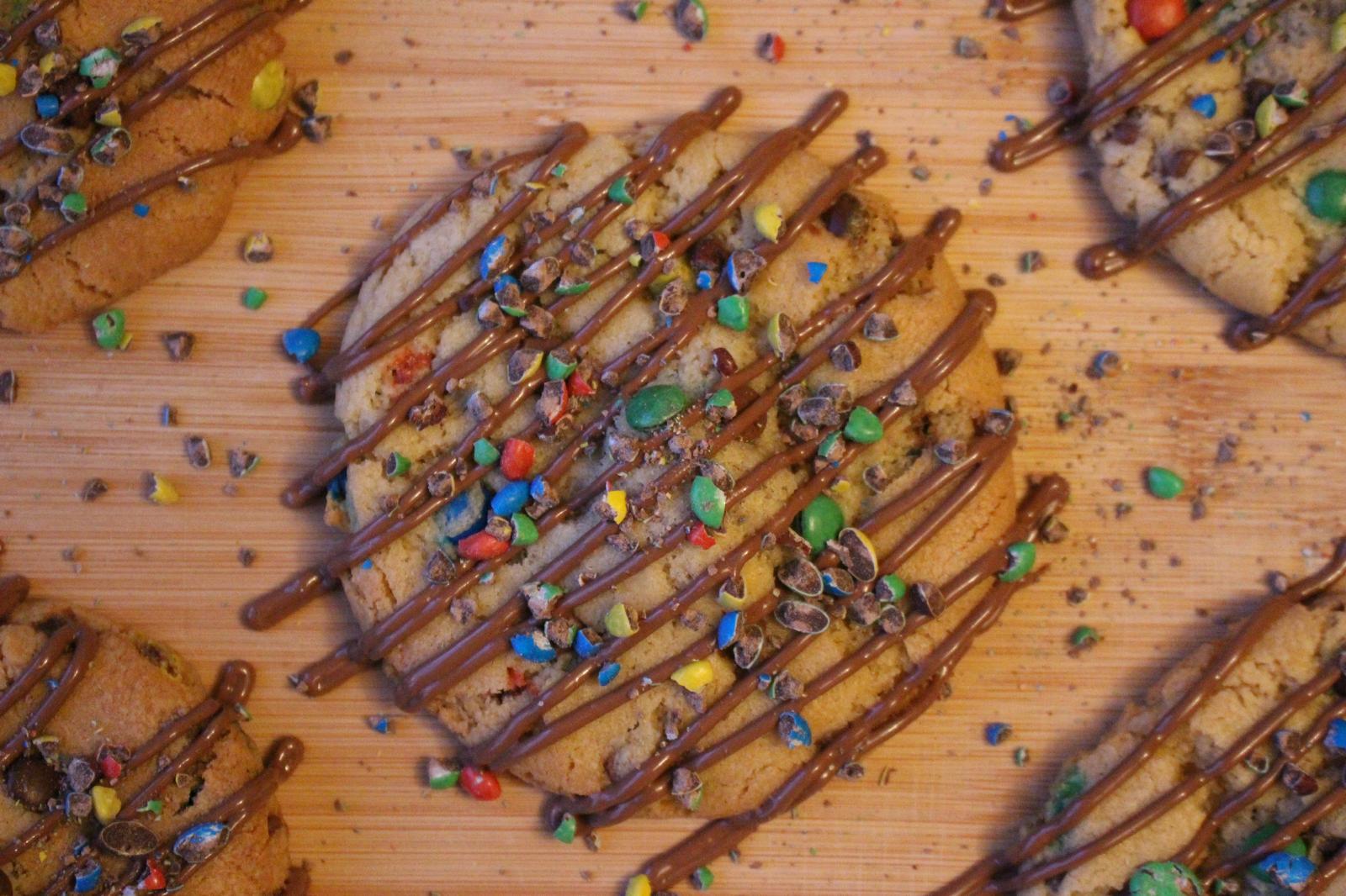 Cookie stuffed with M&Ms